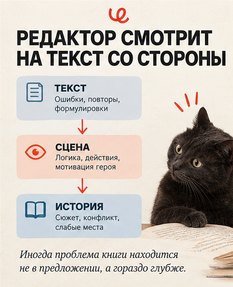 AI-редактор как второй взгляд: автор пишет сцену, а ИИ помогает увидеть её глазами читателя и задаёт вопросы к тексту